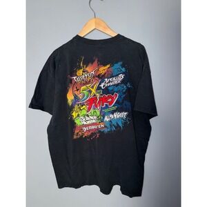 Busch Gardens Williamsburg 5X The Fury Roller Coaster Graphic T-Shirt Black XL